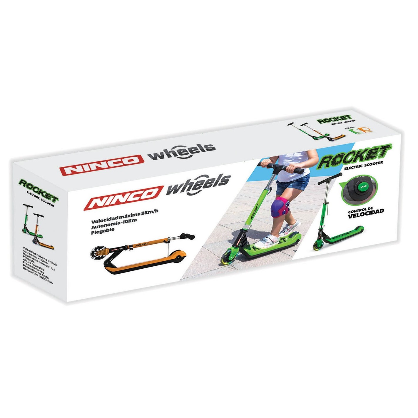 E-SCOOTER JR ROCKET  ( naranja ó verde )